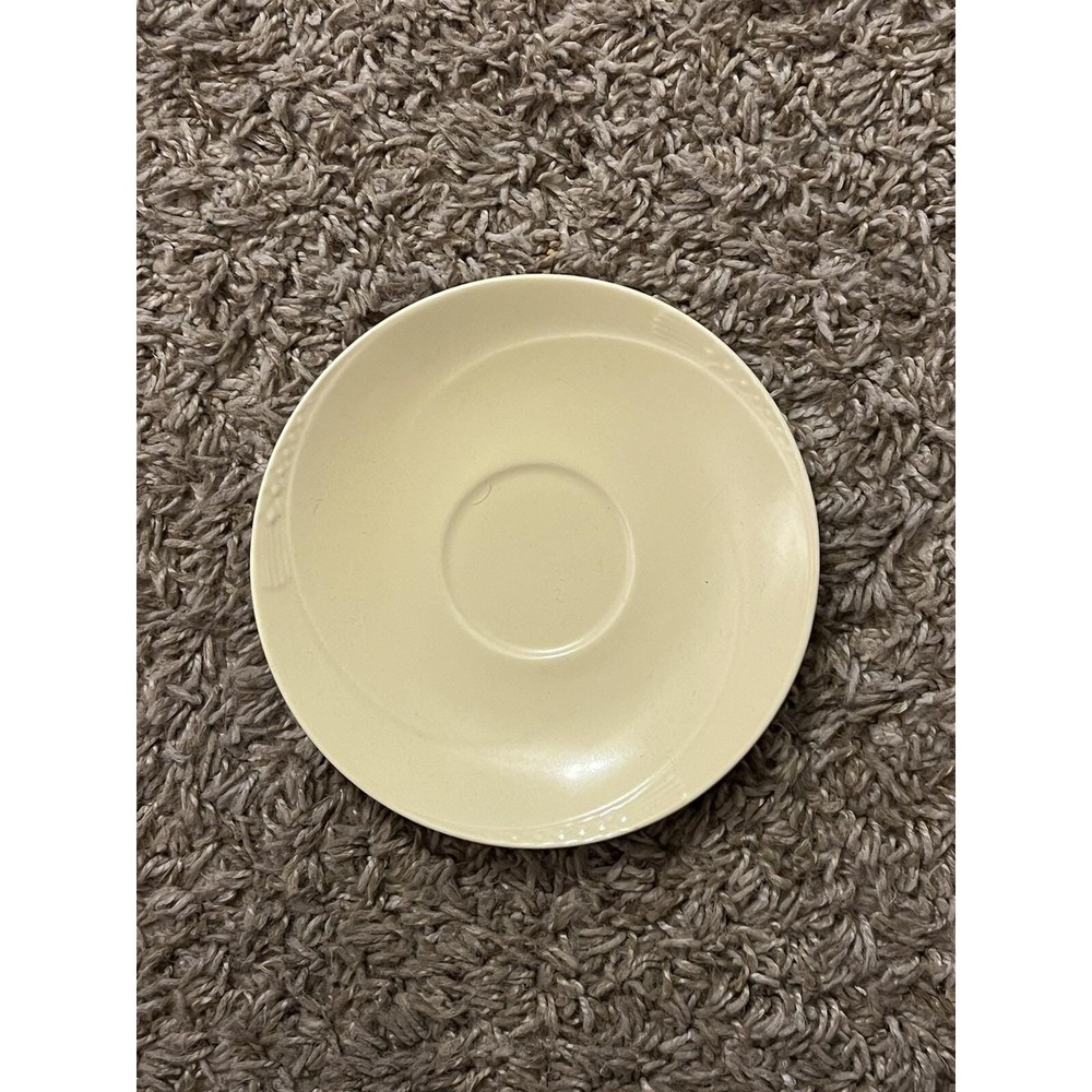 HOMER LAUGHLIN Serenade‎ Pastel Yellow Saucer 6" Plate Mid-Century Vintage VGC!